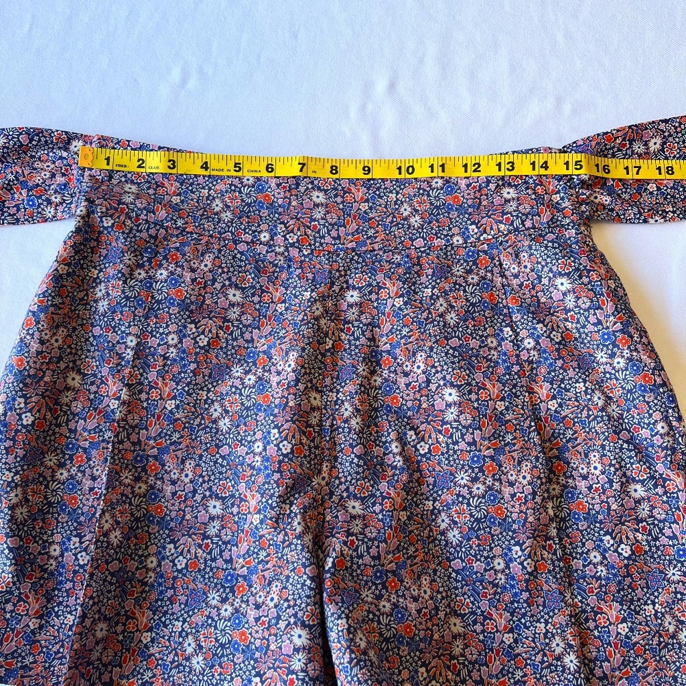 J.Crew Liberty of London Tana Lawn Floral Tie Waist Shorts Size 8 - Picture 9 of 14